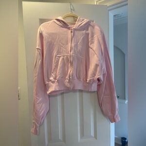 Daily Drill Cropped Zip Hoodie- Cupid (XS/S)